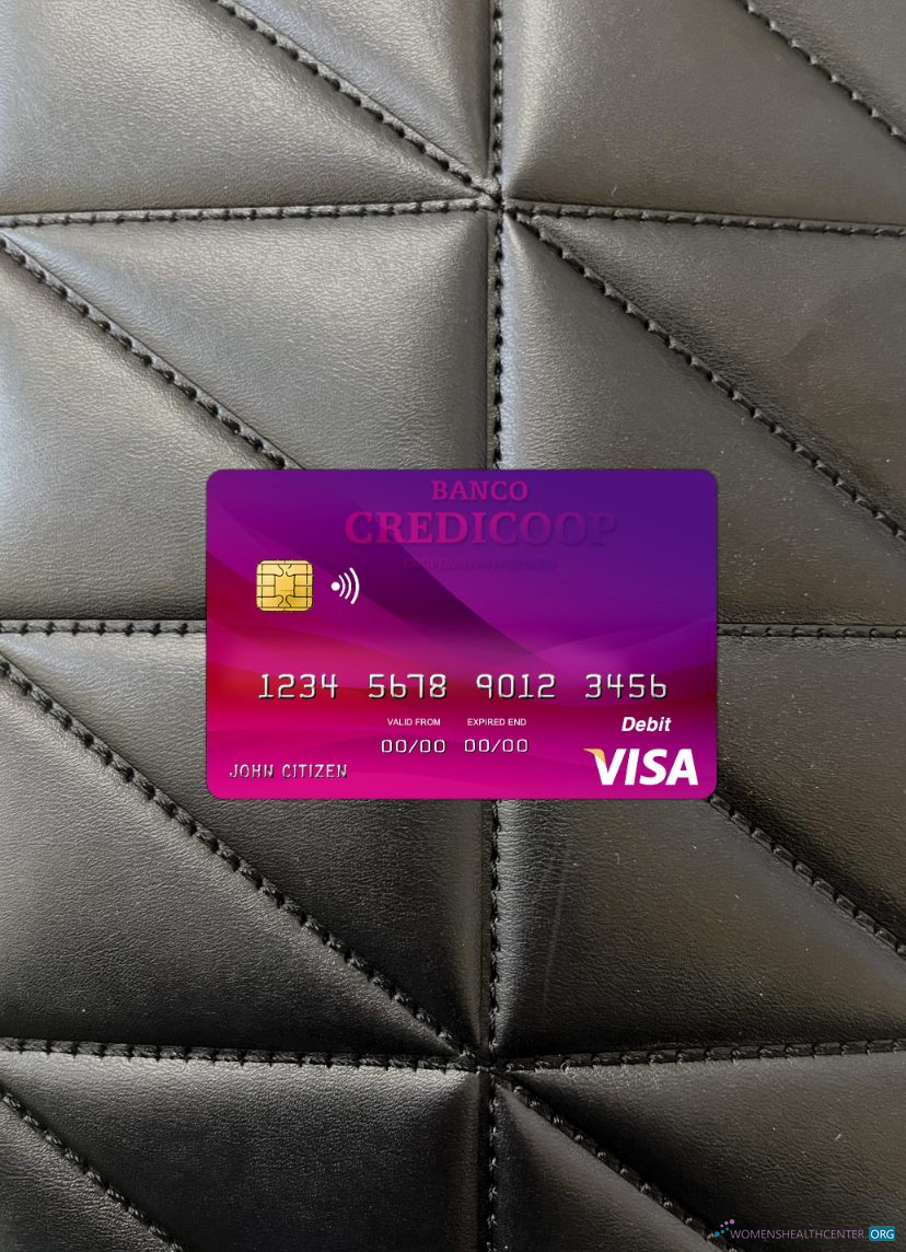 Download Argentina bank Credicoop visa card photolook front Photoshop template